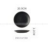 Ceramic Round Plate With Golden Edge Frosted Black Plates Flat Plates Ceramic Round Plate With Golden Edge Frosted Black Plates Flat Plates