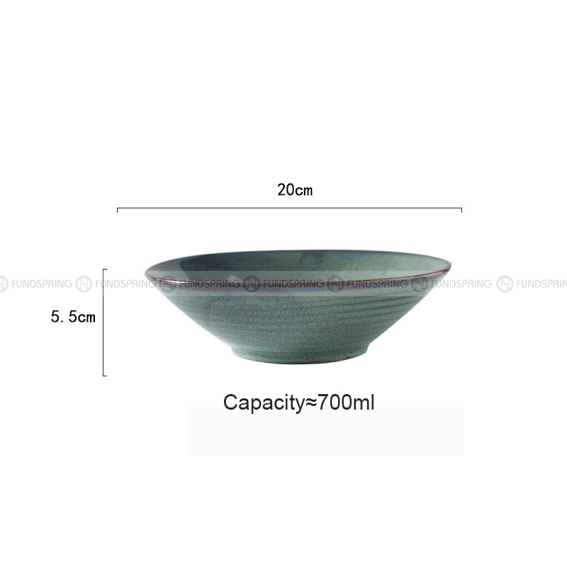 Kiln Glazed Ceramic Tableware Hat Shape Bowl Green Bowl Rice Bowl Kiln Glazed Ceramic Tableware Hat Shape Bowl Green Bowl Rice Bowl