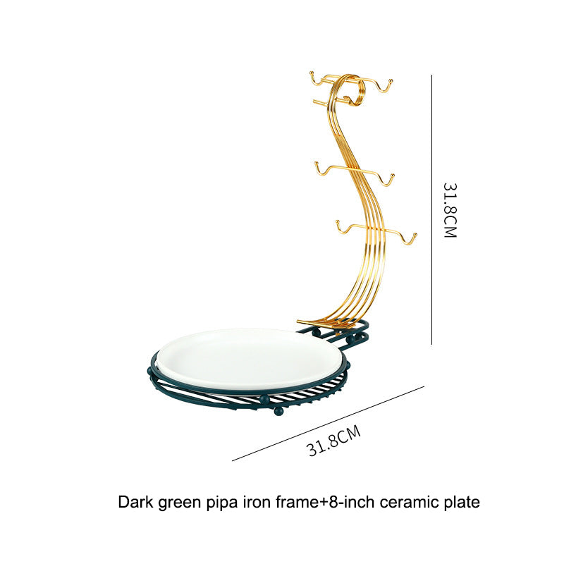 Ceramic Afternoon Tea and Snack Plate with Creative Dessert Display Stand Ceramic Afternoon Tea and Snack Plate with Creative Dessert Display Stand