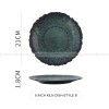 Ceramic Kiln Change Tableware Sunflower Shaped Shallow Flat Plate