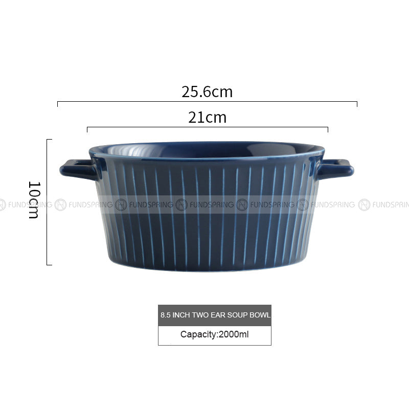 Nordic Tableware Vertical Stripes Dinnerware Ceramic Bowls Plates Nordic Tableware Vertical Stripes Dinnerware Ceramic Bowls Plates