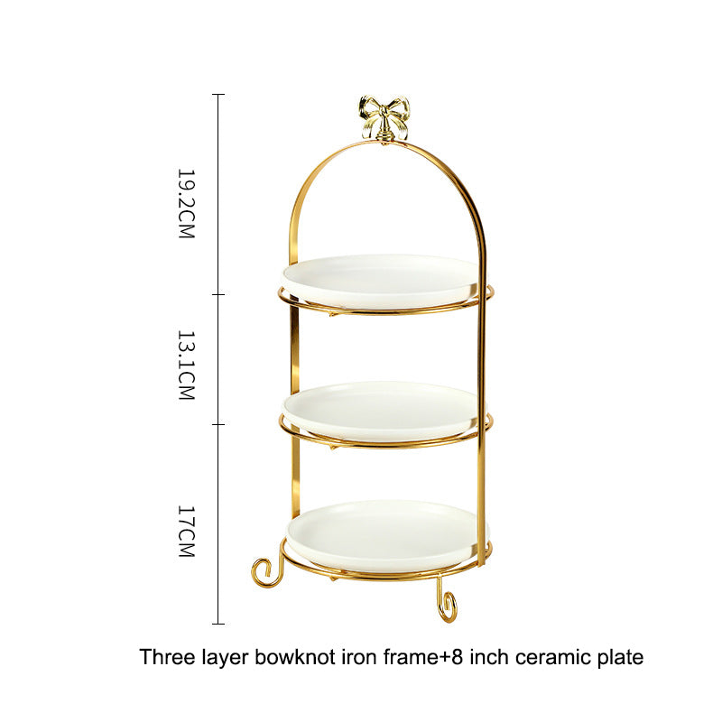 Elegant Ceramic Afternoon Tea Snack Tray: Sophisticated Dessert Table Display Rack Elegant Ceramic Afternoon Tea Snack Tray: Sophisticated Dessert Table Display Rack