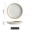 Simplicity Ceramic Tableware Black White With Gold Rim Plates Bowls Simplicity Ceramic Tableware Black White With Gold Rim Plates Bowls