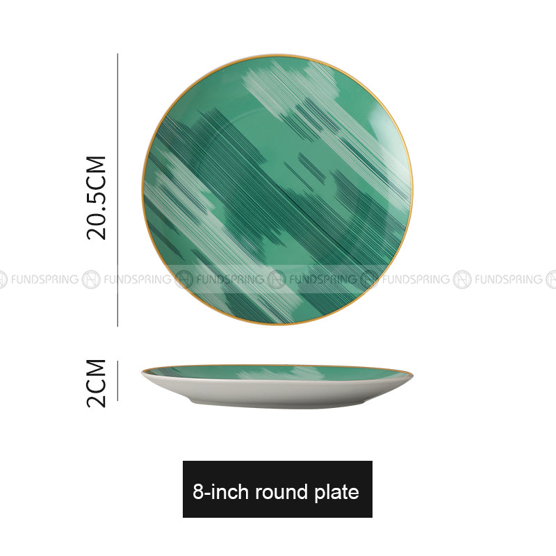 Versatile Ceramic Plate Set - Ideal for Steak and Desserts (8" and 10") Versatile Ceramic Plate Set - Ideal for Steak and Desserts (8" and 10")