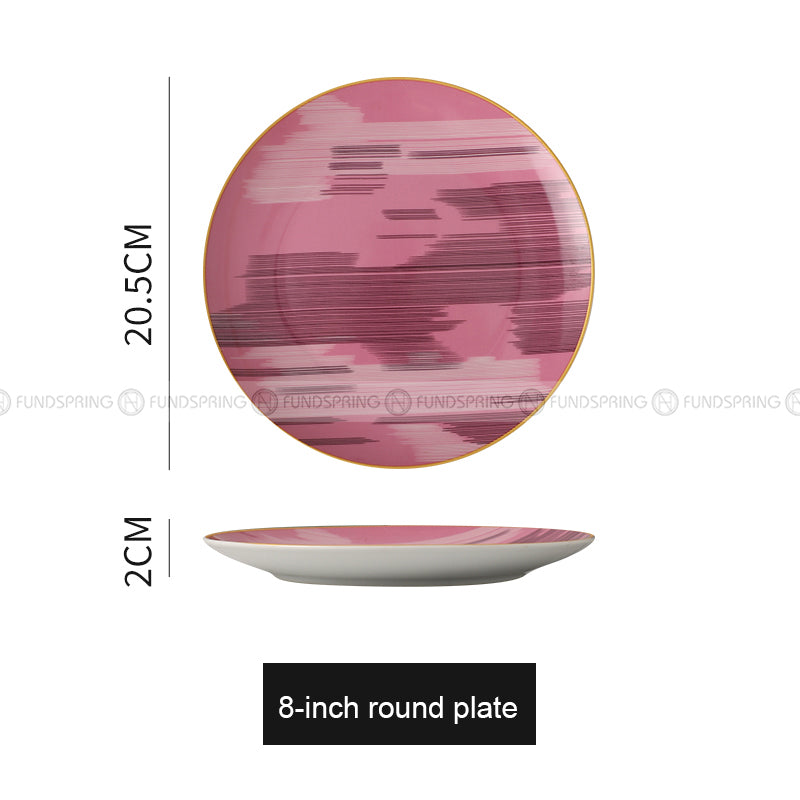 Versatile Ceramic Plate Set - Ideal for Steak and Desserts (8" and 10") Versatile Ceramic Plate Set - Ideal for Steak and Desserts (8" and 10")