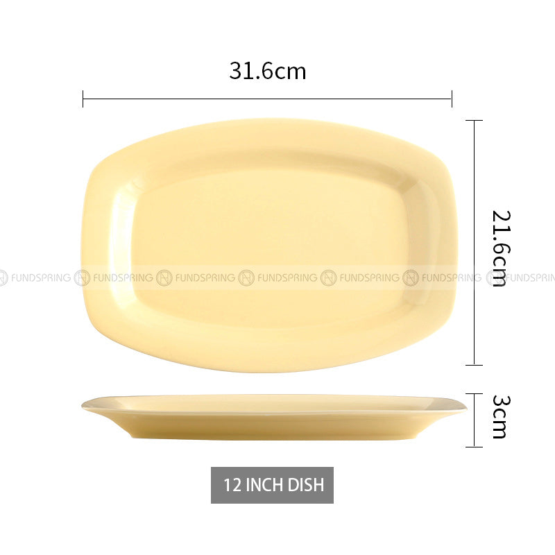 Nordic Ceramic Dinnerware Oval Plate Porcelain Colors Dishes 12" Nordic Ceramic Dinnerware Oval Plate Porcelain Colors Dishes 12"
