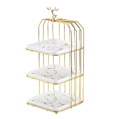 Refreshments Display Stand with Deer Top Decoration - Dessert Tray, Pastry Rack, Candy Storage Plate Refreshments Display Stand with Deer Top Decoration - Dessert Tray, Pastry Rack, Candy Storage Plate
