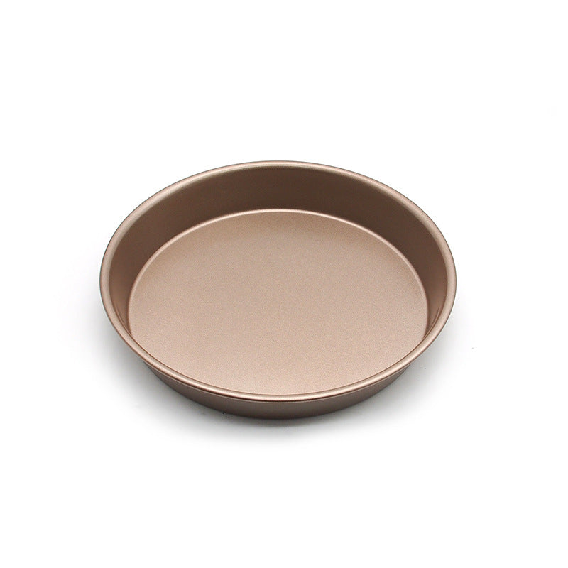 9.5-Inch Round Cake Mold Pizza Pan Champagne Nonstick Baking Pan 9.5-Inch Round Cake Mold Pizza Pan Champagne Nonstick Baking Pan