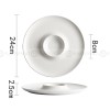 Weiss Series Dinnerware Collection White Volcano Plate Ceramic Disc Weiss Series Dinnerware Collection White Volcano Plate Ceramic Disc