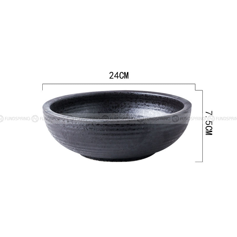 Kiln Change Ceramic Soup Bowl Large Noodle Bowl Spiral Texture Pot Kiln Change Ceramic Soup Bowl Large Noodle Bowl Spiral Texture Pot