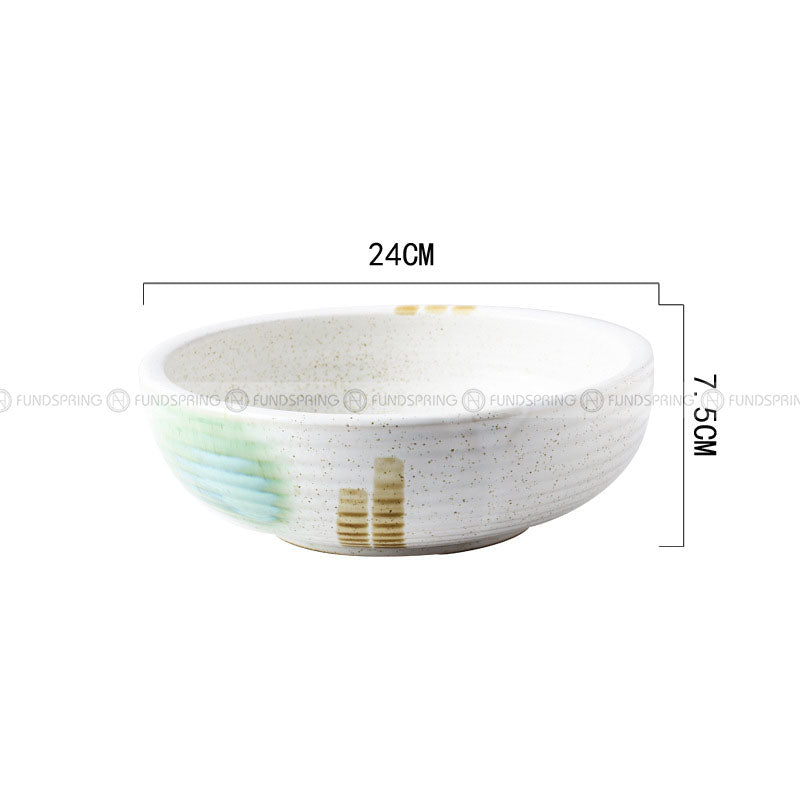 Kiln Change Ceramic Soup Bowl Large Noodle Bowl Spiral Texture Pot Kiln Change Ceramic Soup Bowl Large Noodle Bowl Spiral Texture Pot