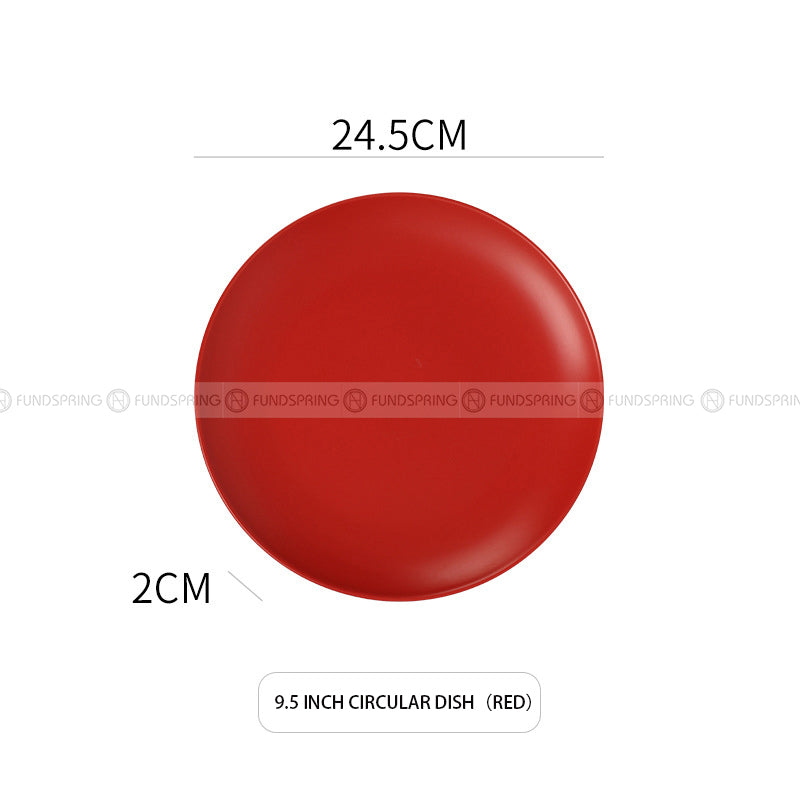 Ceramic Plate Round Shallow Plate Irregular Flat Plate Matte Plate Ceramic Plate Round Shallow Plate Irregular Flat Plate Matte Plate