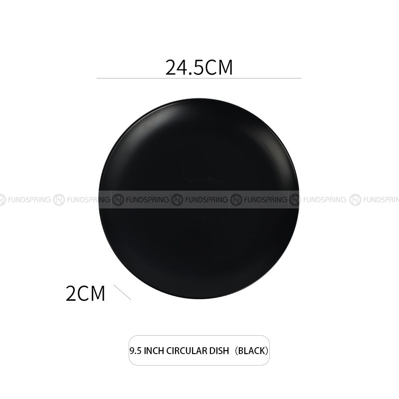 Ceramic Plate Round Shallow Plate Irregular Flat Plate Matte Plate Ceramic Plate Round Shallow Plate Irregular Flat Plate Matte Plate