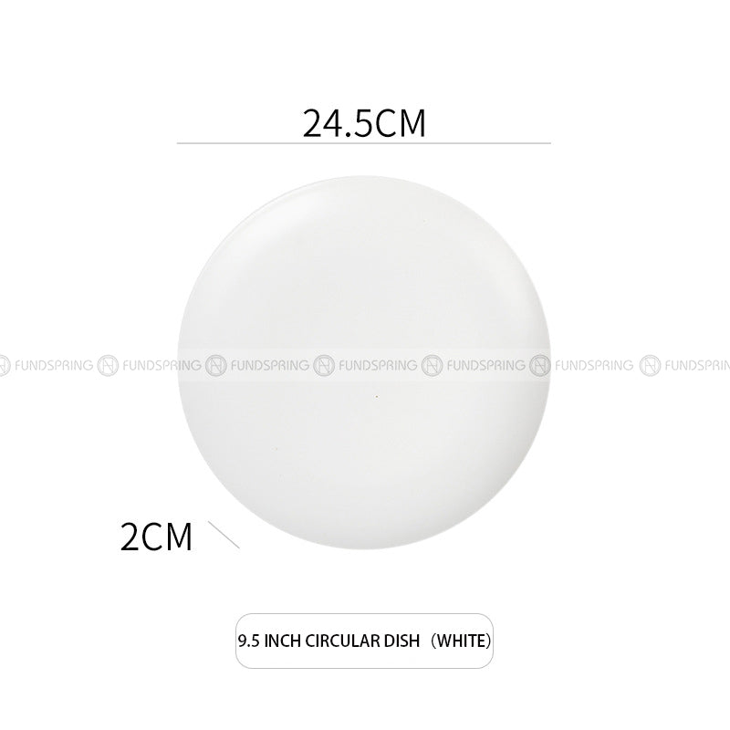 Ceramic Plate Round Shallow Plate Irregular Flat Plate Matte Plate Ceramic Plate Round Shallow Plate Irregular Flat Plate Matte Plate