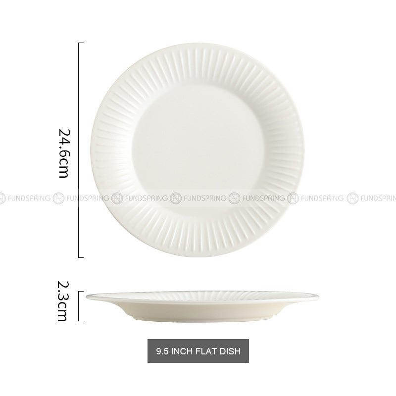 Nordic Tableware Vertical Stripes Dinnerware Ceramic Bowls Plates Nordic Tableware Vertical Stripes Dinnerware Ceramic Bowls Plates