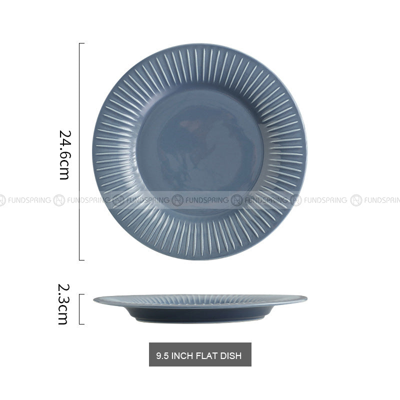 Nordic Tableware Vertical Stripes Dinnerware Ceramic Bowls Plates Nordic Tableware Vertical Stripes Dinnerware Ceramic Bowls Plates