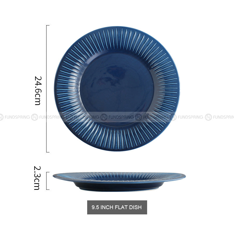 Nordic Tableware Vertical Stripes Dinnerware Ceramic Bowls Plates Nordic Tableware Vertical Stripes Dinnerware Ceramic Bowls Plates