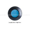 Creative Ceramic Plate Black with Blue Shallow Plate Round/Triangle Plate Platter