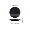 Ceramic Round Plate With Golden Edge Frosted Black Plates Flat Plates Ceramic Round Plate With Golden Edge Frosted Black Plates Flat Plates