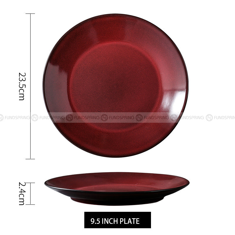 Ceramic Shallow Plate Dinner Plate Round Flat Plate Serving Plates Ceramic Shallow Plate Dinner Plate Round Flat Plate Serving Plates