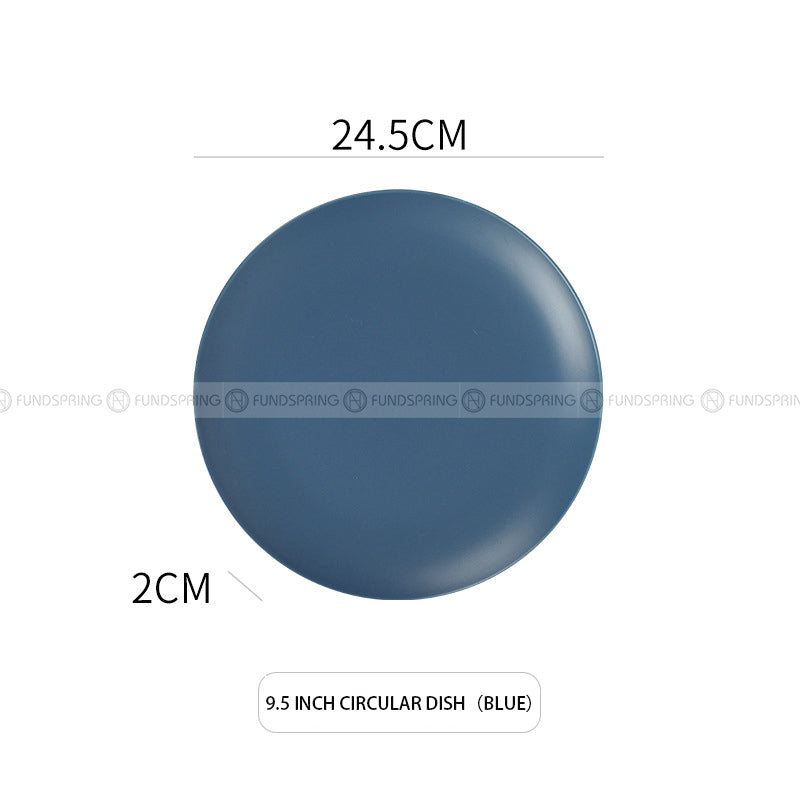 Ceramic Plate Round Shallow Plate Irregular Flat Plate Matte Plate Ceramic Plate Round Shallow Plate Irregular Flat Plate Matte Plate