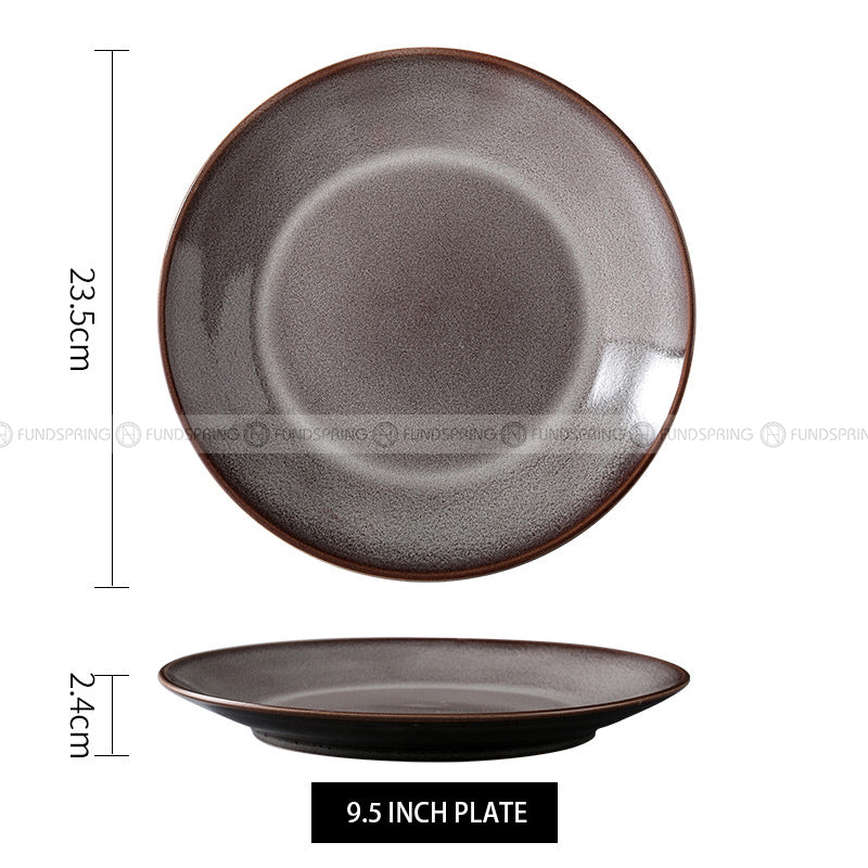 Ceramic Shallow Plate Dinner Plate Round Flat Plate Serving Plates Ceramic Shallow Plate Dinner Plate Round Flat Plate Serving Plates