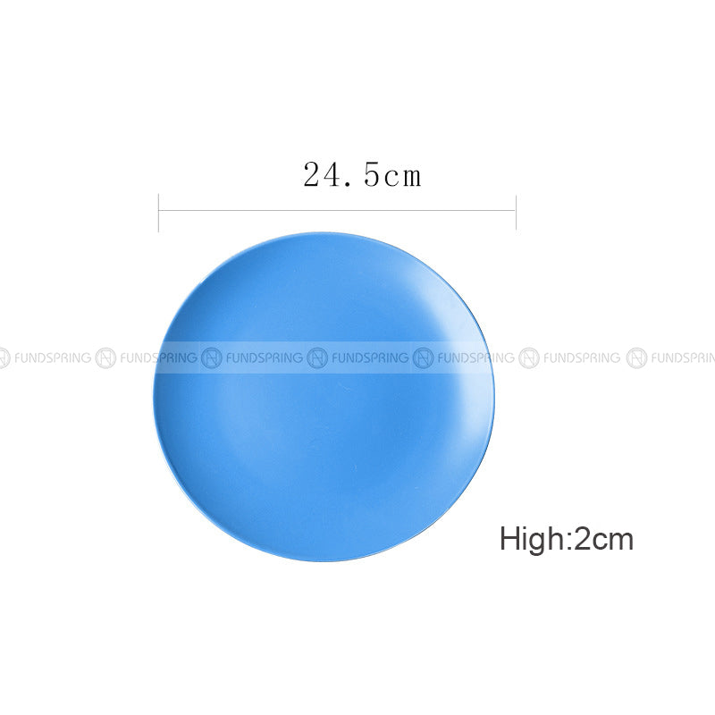 Nordic Matt Blue Tableware Ceramic Dinnerware Round and Irregular Plate Nordic Matt Blue Tableware Ceramic Dinnerware Round and Irregular Plate