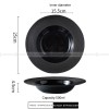 Designer Tableware Collection Weiss Series Ceramic Dish Black Plate Designer Tableware Collection Weiss Series Ceramic Dish Black Plate