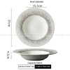 Designer Dinnerware Collection Weiss Series Ceramic White/Sliver Plate Designer Dinnerware Collection Weiss Series Ceramic White/Sliver Plate