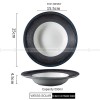 Nordic Dinnerware Weiss Series Ceramic Navy/Black/White Dinner Plate Nordic Dinnerware Weiss Series Ceramic Navy/Black/White Dinner Plate