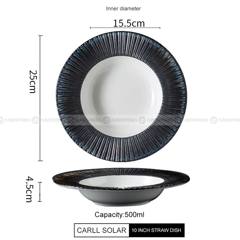 Carll Solar Series Designer Dinnerware Ceramic Navy Stylish Dish Carll Solar Series Designer Dinnerware Ceramic Navy Stylish Dish