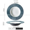 Carll Solar Series Dinnerware Collection Ceramic Blue/White Plate Carll Solar Series Dinnerware Collection Ceramic Blue/White Plate