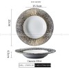 Carll Solar Series Dinnerware Collection Hotel Dishes Golden/White Dinner Plate Carll Solar Series Dinnerware Collection Hotel Dishes Golden/White Dinner Plate