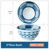 Blue and White Ceramic Bowl Under Glazed Bowl Japan Style 5" Set of 4 Blue and White Ceramic Bowl Under Glazed Bowl Japan Style 5" Set of 4