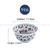 Blue and White Under Glazed Ceramic Bowl Japan Style 4.5" Set of 4 Blue and White Under Glazed Ceramic Bowl Japan Style 4.5" Set of 4