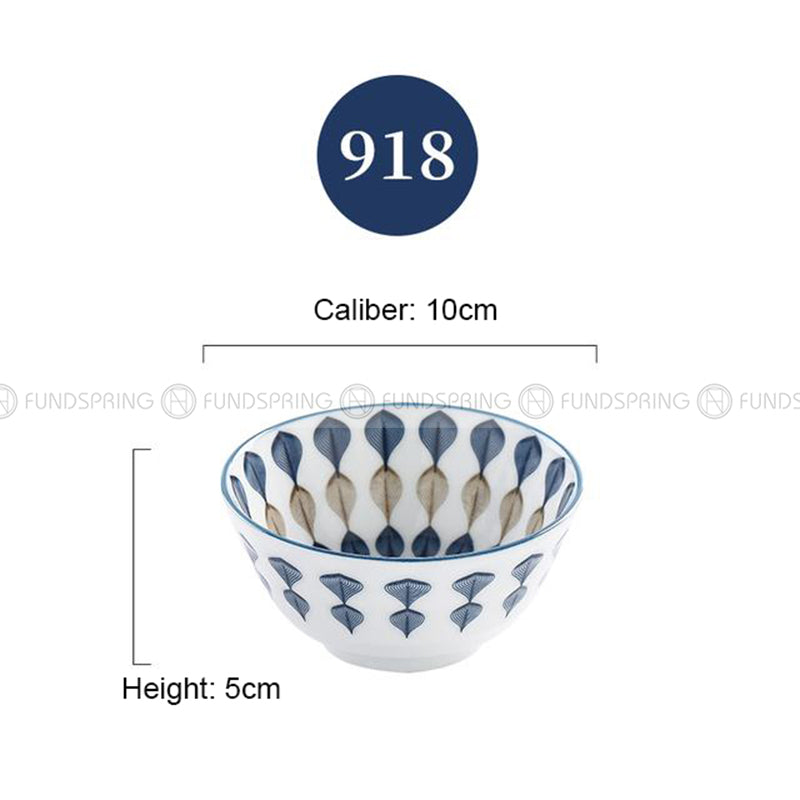 Japanese Blue and White Ceramic Bowl Underglazed Bowl 3.8'' Set of 4 Japanese Blue and White Ceramic Bowl Underglazed Bowl 3.8'' Set of 4