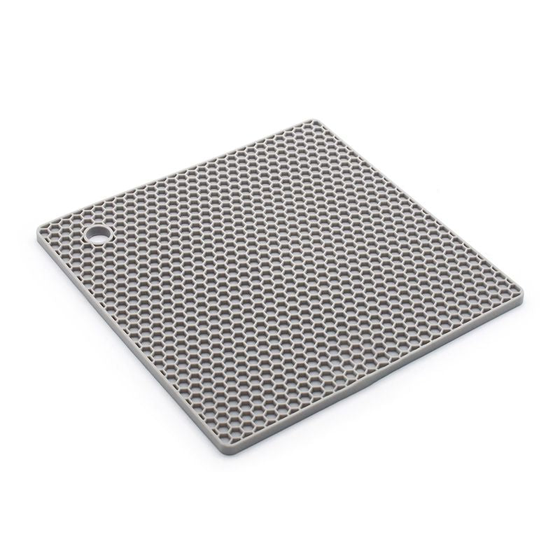 Honeycomb Design Silicone Square Insulation Pad - Non-Slip and Anti-Ironing Protection Honeycomb Design Silicone Square Insulation Pad - Non-Slip and Anti-Ironing Protection