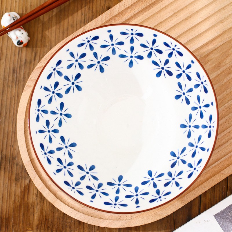 Japanese Elegance: Ceramic Hat-Shaped Rice Bowl - 8 Inches Japanese Elegance: Ceramic Hat-Shaped Rice Bowl - 8 Inches
