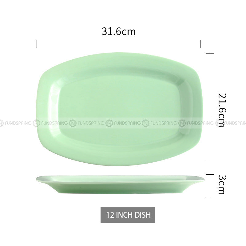 Nordic Ceramic Dinnerware Oval Plate Porcelain Colors Dishes 12" Nordic Ceramic Dinnerware Oval Plate Porcelain Colors Dishes 12"