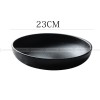 Ceramic Round Serving Bowl Wide Shallow Bowl Black Matte Bowl Ceramic Round Serving Bowl Wide Shallow Bowl Black Matte Bowl