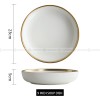 Simplicity Ceramic Tableware Black White With Gold Rim Plates Bowls Simplicity Ceramic Tableware Black White With Gold Rim Plates Bowls