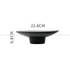 Japanese Ceramic Serving Plate High-foot Plate Matte Black Platter Japanese Ceramic Serving Plate High-foot Plate Matte Black Platter