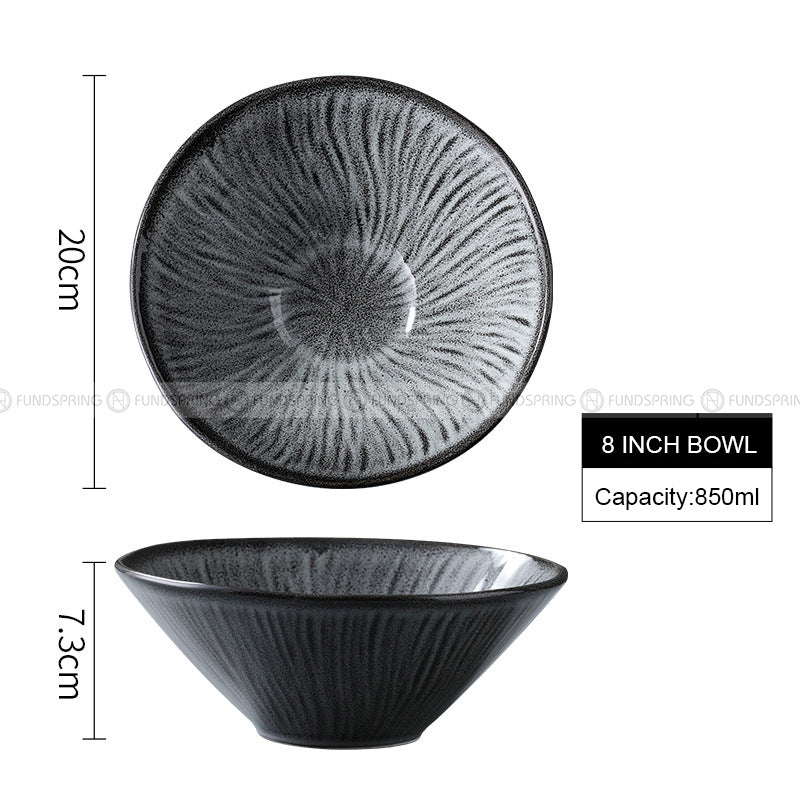 Glacier Tableware Ceramic Dinnerware Vintage Hat Bowls Grey Plates Glacier Tableware Ceramic Dinnerware Vintage Hat Bowls Grey Plates