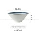 Ceramic Dinnerware Blue Trumpet Bowl Wide Mouth Bamboo Hat Bowl