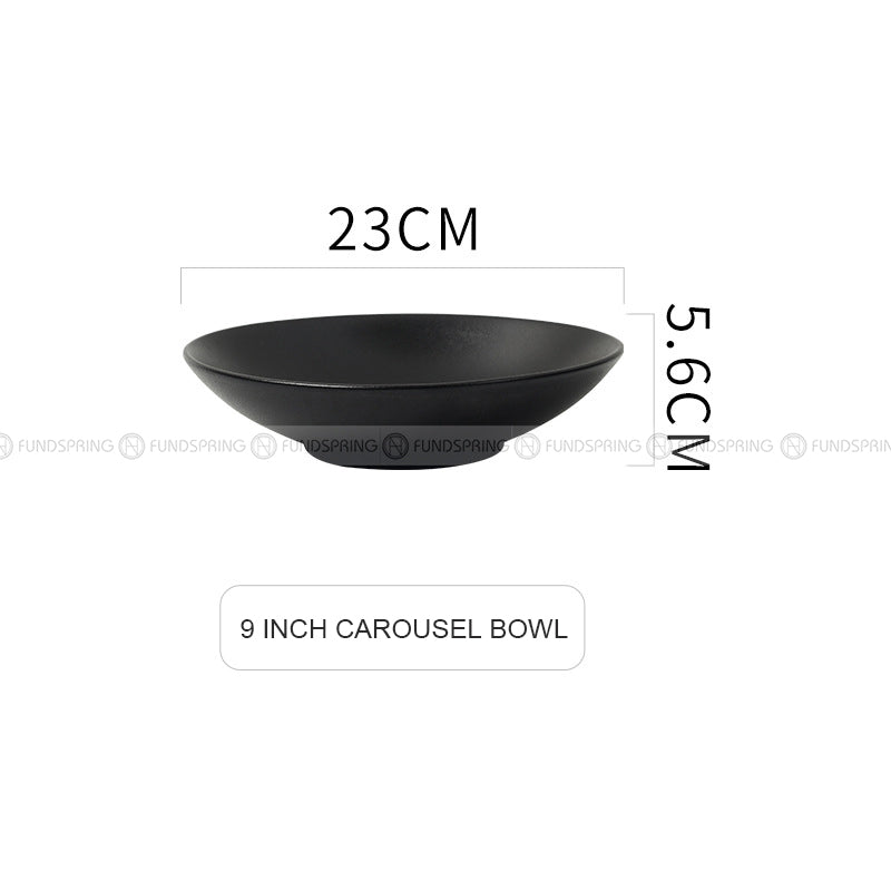 Black Tableware Hat Bowl Large Bowl Deep Soup Plate Serving Plate Black Tableware Hat Bowl Large Bowl Deep Soup Plate Serving Plate