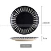 Nordic Ceramic Tableware Simple Line Pattern Disc Snack Dinner Plate