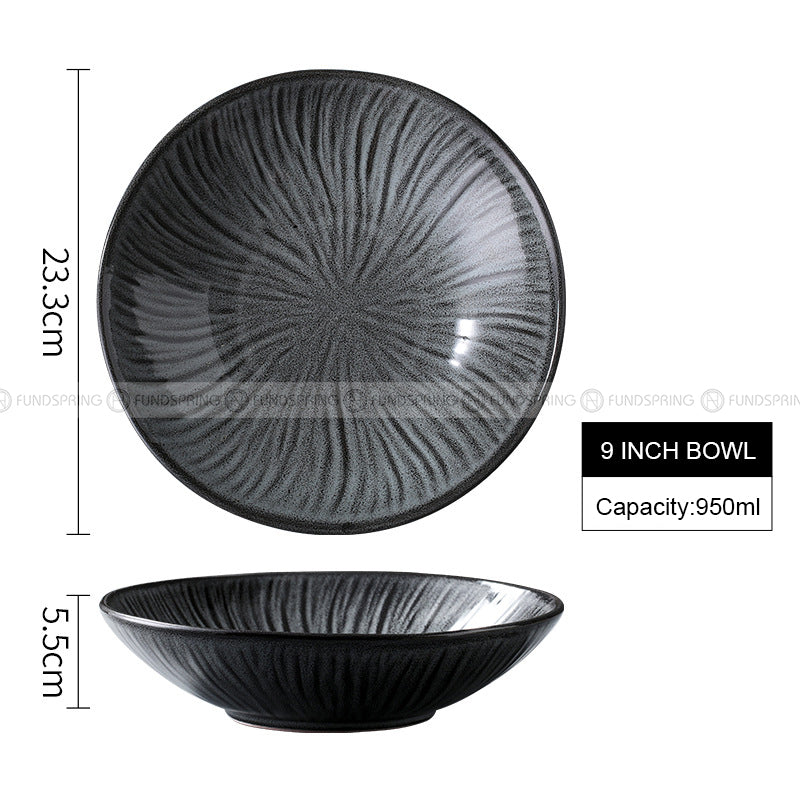 Glacier Tableware Ceramic Dinnerware Vintage Hat Bowls Grey Plates Glacier Tableware Ceramic Dinnerware Vintage Hat Bowls Grey Plates