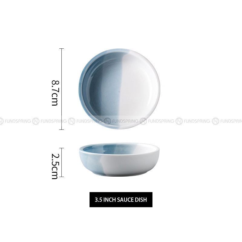 Ceramic Tableware Landscape Painting Dinnerware Gradient Bowls Plates Ceramic Tableware Landscape Painting Dinnerware Gradient Bowls Plates