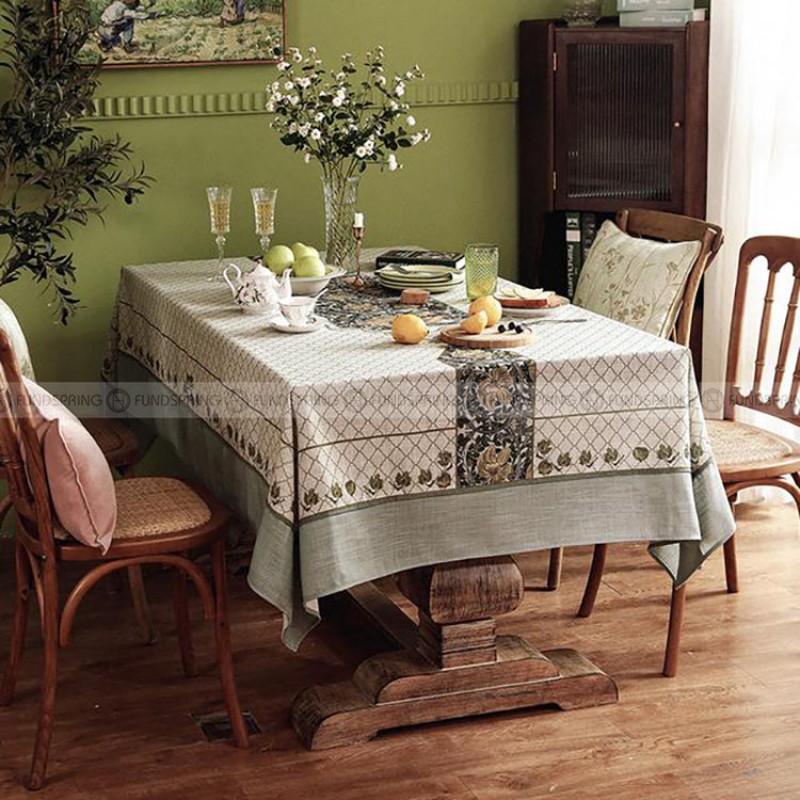 Hoopoe Tablecloth Vintage Tablecloth Thickened Spun Linen Table Cover Hoopoe Tablecloth Vintage Tablecloth Thickened Spun Linen Table Cover