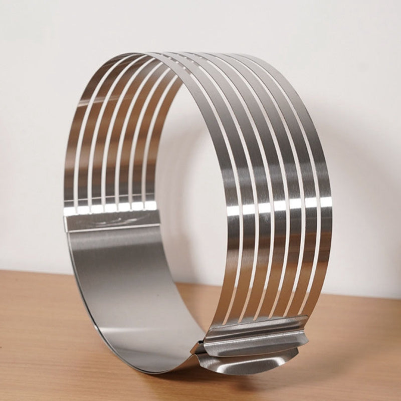 Stainless Steel Adjustable Cake Slicer Mousse Ring - 12-Inch Stainless Steel Adjustable Cake Slicer Mousse Ring - 12-Inch